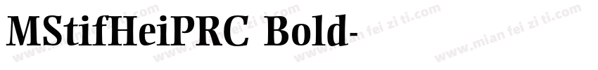 MStifHeiPRC Bold字体转换
